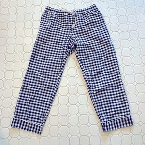 Petite Plume Women’s Navy Gingham Flannel Pajama Set